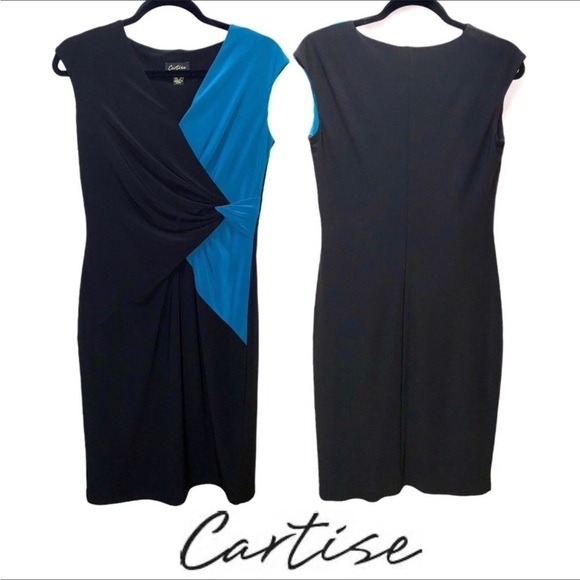 CARTISE Ruched Front Midi Dress - Picture 3 of 7